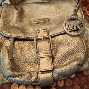 Michael Kors Gold Crossbody Bag with Shiny Finish